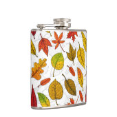 Najaarbladeren op wit heupfles (Rechts)