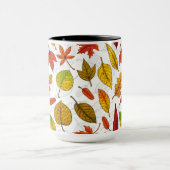 Najaarbladeren op wit mok (Midden)