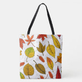 Najaarbladeren op wit tote bag (Voorkant)