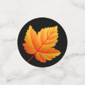 Najaarbladeren op zwarte Thanksgiving Tafelpagina- Confetti (Kleine voorkant)