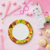 Najaarbladeren Papieren Bordje (Feest)