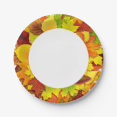 Najaarbladeren Papieren Bordje (Voorkant)