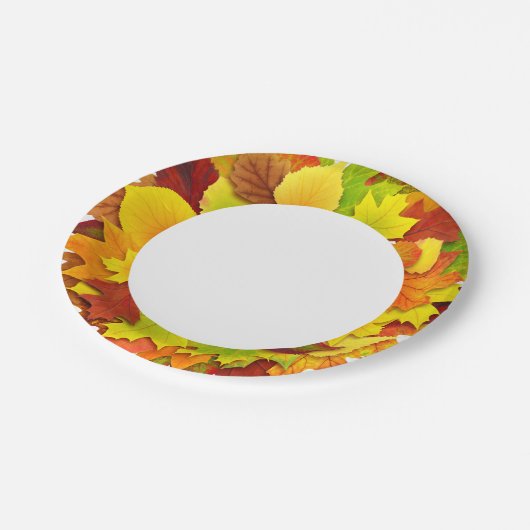 Najaarbladeren Papieren Bordje (Gekanteld)