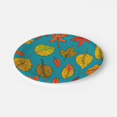 Najaarbladeren Papieren Bordje (Gekanteld)