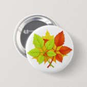 Najaarbladeren Ronde Button 5,7 Cm (Voorkant /achterkant)
