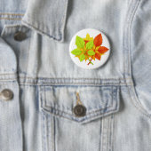 Najaarbladeren Ronde Button 5,7 Cm (In situ)