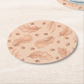 Najaarbladeren Ronde Kartonnen Onderzetter (Gebogen)