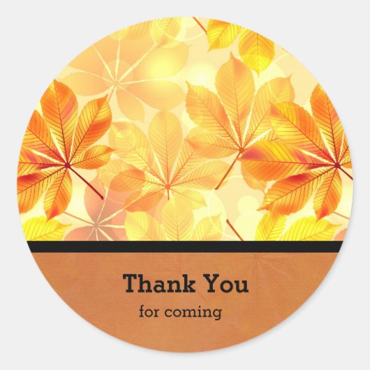 Najaarbladeren Ronde Sticker (Voorkant)