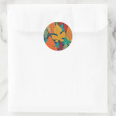 Najaarbladeren Ronde Sticker (Tas)