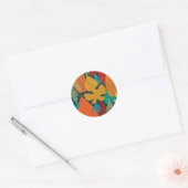 Najaarbladeren Ronde Sticker (Envelop)