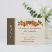 Najaarbladeren RSVP Kaartje (Staand voorkant)