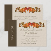 Najaarbladeren RSVP Kaartje (Voorkant / Achterkant)