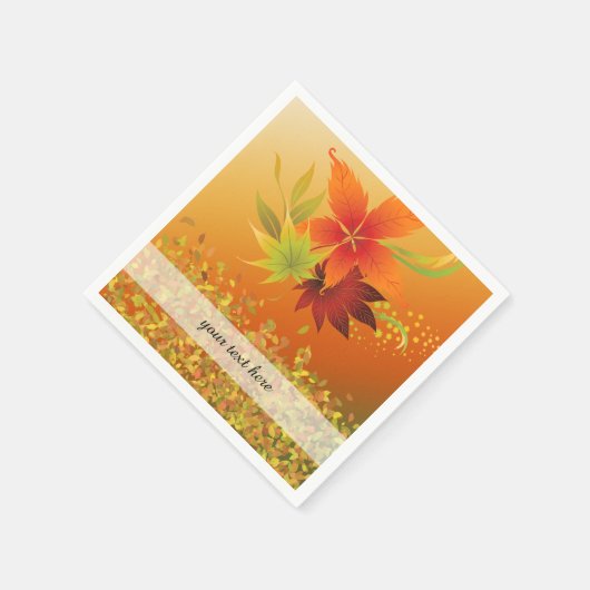 Najaarbladeren Servet (Hoek)