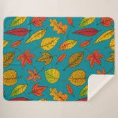 Najaarbladeren Sherpa Deken (Voorkant (horizontaal))