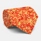 Najaarbladeren, sinaasappel en goud stropdas (Opgerold)