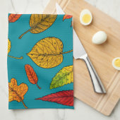 Najaarbladeren Theedoek (Quarter Fold)