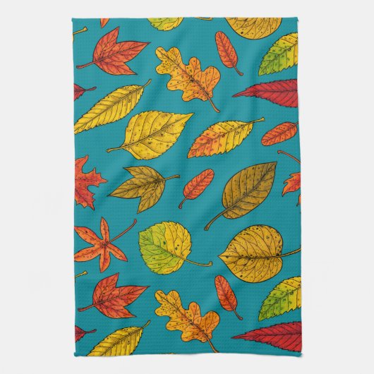 Najaarbladeren Theedoek (Verticaal)