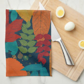 Najaarbladeren Theedoek (Quarter Fold)