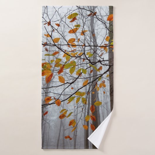 Najaarbladeren van gestorven bosbladeren badhanddoek (Badhanddoek)