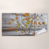 Najaarbladeren van gestorven bosbladeren badhanddoek (Badhanddoek)