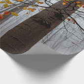 Najaarbladeren van gestorven bosbladeren cadeaupapier (Hoek)