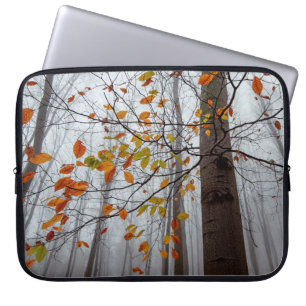 Najaarbladeren van gestorven bosbladeren laptop sleeve