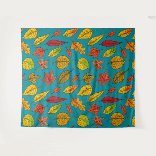 Najaarbladeren Wandkleed (Voorkant (horizontaal))