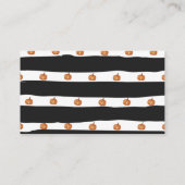 Najaarbladpompoenboeken voor Baby shower voor Baby Informatiekaartje (Achterkant)