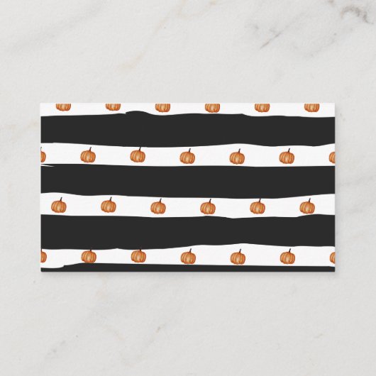 Najaarbladpompoenboeken voor Baby shower voor Baby Informatiekaartje (Achterkant)