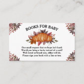 Najaarbladpompoenboeken voor Baby shower voor Baby Informatiekaartje (Voorkant)