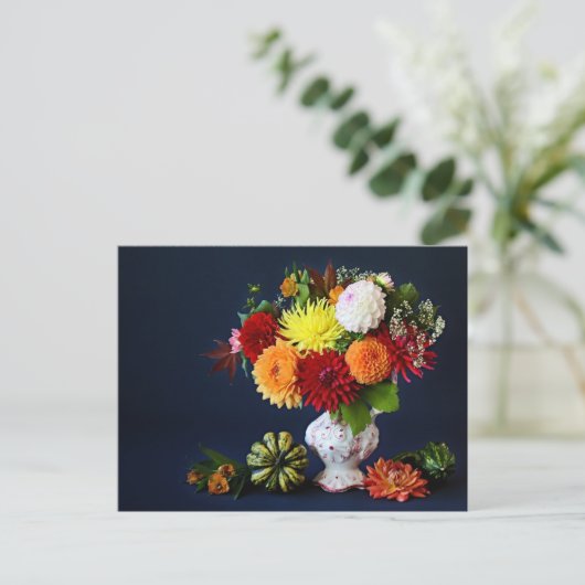Najaarbloemen Briefkaart (Staand voorkant)