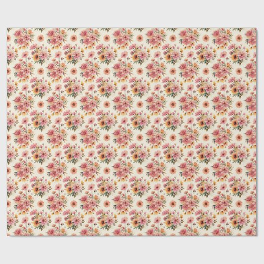 Najaarbloemen Cadeaupapier (Vlak)