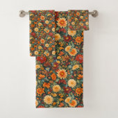 Najaarbloemen en bladeren bad handdoek (Insitu)