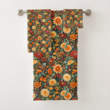 Najaarbloemen en bladeren