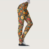 Najaarbloemen en bladeren leggings (Rechts)