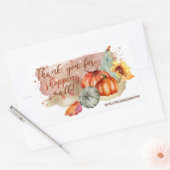 Najaarbloemen en pompoenen Rechthoekige Sticker (Envelop)