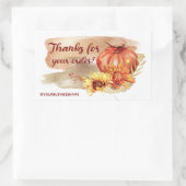 Najaarbloemen en pompoenen Rechthoekige Sticker (Tas)