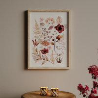 Najaarbloemen en vallende bladeren