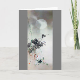 Najaarbloemen en volle maan, Watanabe Seitei Kaart