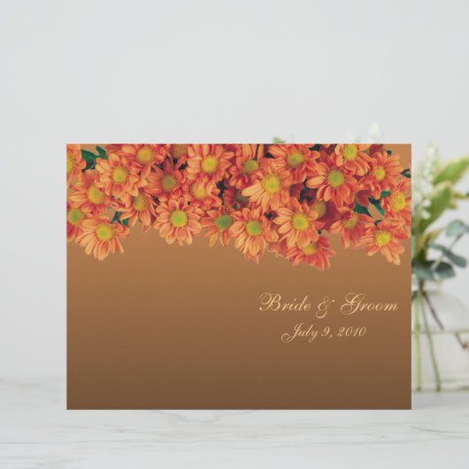 Najaarbloemen Gevouwen weddenschap (Staand voorkant)