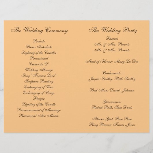 Najaarbloemen Gevouwen weddenschap (Achterkant)