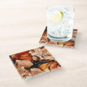 Najaarbloemen Glazen Onderzetter (Schuin)