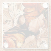 Najaarbloemen Glazen Onderzetter (Achterkant)