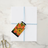 Najaarbloemen, herfst, bloem, illustratieworp cadeaulabel (Met Touw)