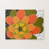 Najaarbloemen, herfst, bloem, illustratieworp legpuzzel (Horizontaal)