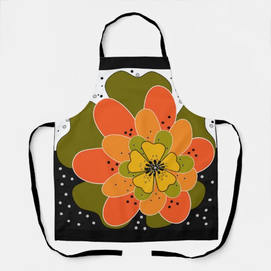 Najaarbloemen, herfst, bloem, illustratieworp schort (Voorkant)