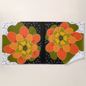 Najaarbloemen, najaar, bloem, afbeelding strandlaken (Voorkant)