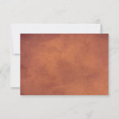 Najaarbloemen terracotta florale herfst bruiloft RSVP kaartje (Achterkant)