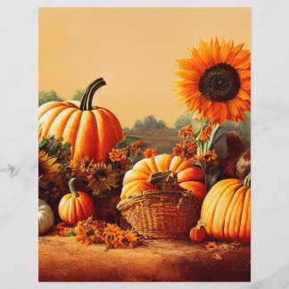 Najaarboek zonnebloempapier