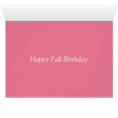 Najaarbomen-Herfst Birthday Kaart (Binenzijde Horizontaal (Onderkant))